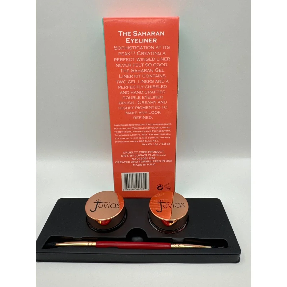 Juvias Place The Saharan‎ Eyeliner Gel Kit With Double Ended Brush BNIB